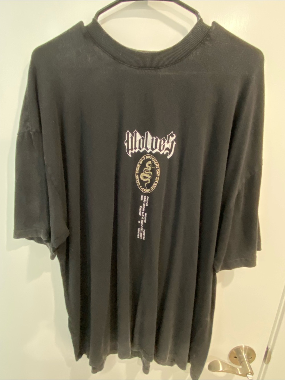 Darc Sport Black Graphic Short Sleeve Tee with Gold Accents